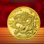 2024 Shanghai Mint Jiacheni draakoniaasta m&auml;lestusmedal sodiaagi m&auml;lestusm&uuml;ntide fluorestsentsefektiga kapseldatud v&auml;ljaanne