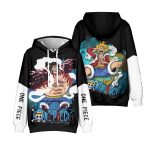 ONE PIECE Anime Monkey D. Luffy Print Meeste Pusad Naiste Hip Hop Vintage dressipluusid Suurem&otilde;&otilde;tmelised t&auml;navar&otilde;ivad Unisex XXXL must