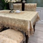 Laudlina ristk&uuml;lik Luksuslik tikandid pitsist &uuml;mmargune lauakate Lill Elegantne &otilde;&otilde;neslaud S&ouml;&ouml;giriidest laualipp k&auml;ter&auml;tikud 150X250cm