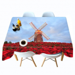 Pakse puuvillane j&otilde;ululaudlina Venus kuldse palli ja k&uuml;&uuml;nla mustriga ristk&uuml;likukujuline &uuml;mmargune lauariidest katter&auml;tik 60 X 60CM