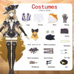 Ysir Navia Cos'i kost&uuml;&uuml;m Genshin Impact Fengdani m&auml;ngukost&uuml;&uuml;m, t&auml;iskomplekt Anime Cosplay naistele XS kollane
