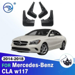 4 PCS Car Mudguards For Mercedes-Benz CLA w117 2014 - 2018 2015 2016 2017 Cladding Splash Mud Flaps guards Mudflap Accessories 2014-2018 black