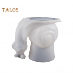 Tigu silikoonvorm Creative Shape Mittenakkuv kuumuskindel korduvkasutatav DIY k&auml;sitsi valmistatud 3D suure lillepoti vaasi vaik valge