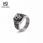 Punk Skull Rings Meestele Suurus #8-12 Roostevabast terasest Gooti pealuu Biker Rings Kvaliteetsed Halloweeni ehted 6