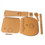 7 tk Nahast &scaron;abloonid Mustrid Kotimallid K&auml;ekott Tee lapikujuline mallijoonlaud isetegemise jaoks Kraft Paper
