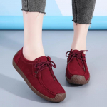 Suede Nahk Naiste Vabaaja Jalan&otilde;ud Paeltega Jalutusk&auml;igu Madalad Tossud Naiste Mokassiinid Disainer Loaferid Naiste Jalan&otilde;ud 44 ait punane v&auml;rv