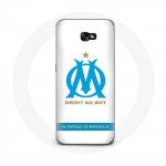 Valge taustaga &uuml;mbris Samsung Galaxy A5 Olympique de Marseille logoga
