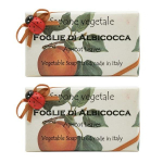 Alchimia Ladybug Soap Natural handmade perfume soap, FOGLIE DIALBICOCCA (Apricot), 2 pieces, 200g