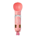 Dog Water Bottle 3 In 1 Dog Accessories Portable Pet Dog Water Bottle Dogs Cats Drinking Feeder Bowl accesorios para perros 300ml roosa