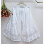 Johnature Summer Mori naiste k&auml;rbitud p&uuml;ksid Vintage lahtised puuvillased pitsid tikandid lahtised &uuml;hev&auml;rvilised mikro laienevad p&uuml;ksid One Size