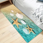 3D Seashell Print Pehme k&ouml;&ouml;givaip V&auml;simusvastane K&ouml;&ouml;givaip Veekindel libisemisvastane Vaibakomplekt Jooksuvaip Voodivaip Imav vaip k&ouml;&ouml;gi jaoks 40*60cm