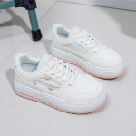 Naiste kerge platvormiga paksud tossud, libisemiskindlad hingavad n&ouml;&ouml;riga k&auml;imisjalatsid Spordijalatsid Uued PU-nahast vabaaja jooksutossud naistele 35