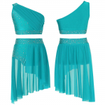 Lastele, t&uuml;drukutele, 2-osaline tantsuriietus, ballettv&otilde;imlemine, trikoo, sportlik k&auml;rbitud topp tutu seelikuga, l&uuml;&uuml;riline tantsukleit 11-12 Years