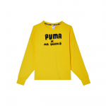 Puma X hr. Doodle Graphic Print hingav, mugav pikkade varrukatega dressipluus Naiste topid Kollane 598687-99 M