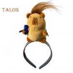 Capybara Decor Peapael Naljakas Loomade Decor Elastne Juukser&otilde;ngas Peod Cosplay Peakatted Juukseaksessuaarid A