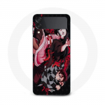 Coque Samsung Galaxy Z Flip3 demon slayer tanjiro nezuko attaque combat