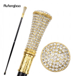 Valge Teemantimitatsiooniga Jalutuskepp Mood Dekoratiivne Jalutuskepp H&auml;rrasmees Elegantne Cosplay Kepp Piiskopikepp 92,5cm