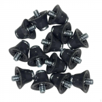 14 Pieces Football Shoe Spikes Rugby Shoes Studs 13mm M5 Threaded Anti Slip Screw in Soccer Gray Black