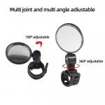 Universaalne jalgratta tahavaatepeegel, reguleeritav lainurk, ratta juhtraua tahavaatepeeglid MTB maanteeratta tarvikutele 1 PCS Diameter 5.3cm