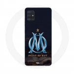 Coque Maniacase pour Samsung Galaxy A51 4g OM logo bleu et dor&eacute;e stade