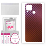 apgo skin sticker film foil vinyl for the BACK compatible with Realme C15, scratch-resistant, easy to install - Carbon Chameleon CAKA5