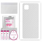 apgo Protective Skin Sticker for the back compatible with ZTE Axon 11 5G, Wrap Film, Foil, Vinyl - Pattern Transparent Carbon