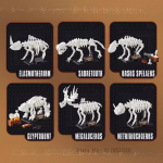 6 &uuml;hes loomafossiilide ehitusklotsid klotsid mudelikomplekt lapsed t&auml;iskasvanud lapsed s&uuml;nnip&auml;ev j&otilde;ulud m&auml;nguasi kingitused No Box