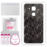 apgo Protective Skin Sticker for the back compatible with Huawei nova plus, Wrap Film, Foil, Vinyl - Pattern Carbon Black Pixel