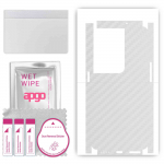 apgo Protective Skin Sticker for the back+sides compatible with Oppo Reno8 Pro 5G, Full Wrap Film, Foil, Vinyl - Pattern Transparent Carbon