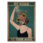 Retro lehed seinakunst vintage pildid l&otilde;uendimaalid ole lahke kaota m&otilde;istus leia oma hing jooga plakatid kodu toa kaunistus 50X70cm no frame