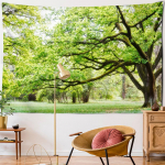 Roheline Taim Maastik Vaip Seinale Riputatav Looduslik Keskkonnakaitse Hipi Boheemlane Reisimadrats Seinakujundus 320x182CM