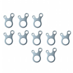 Telgitrossi pandlad 3 auguga v&auml;ljas telkimistelk tuuletross pandla alumiiniumsulamist pinguti telgi n&ouml;&ouml;ri k&ouml;ie kinnitusvahend pinguta konks Silver 10pcs