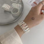 Kit&scaron; spiraalsed juukselipsud valged &otilde;mblusteta elastsed laiad juukserullid k&auml;ev&otilde;ru juuksekaunistused valge