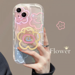 Color Smile Grip Tok Holder Wave telefoni&uuml;mbris Samsung Galaxy S21 S22 Plus S23 Ultra A04S A14 A34 A54 A13 S24 A23 A32 A52 A51 jaoks Samsung S24 Plus