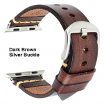 Maike Apple'i kellarihmadele 42 mm 44 mm ja Apple'i kella rihmale 38 mm 40 mm seeria 5-1 nahast k&auml;ev&otilde;rudele 316 l roostevabast terasest pannal For Apple Watch 44mm