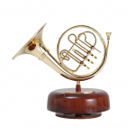 Trompetimuusika kast Klassikaline muusikakast, keerlev muusikakast, p&ouml;&ouml;rlev alus vaskpuhkpilli miniatuurne koopia kunstivara kingitus Trumpet