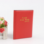 120 taskuga m&uuml;ntide albumite kollektsioon M&uuml;ndihoidja hoiualbumid Mini raha m&uuml;ntide hoiukott punane