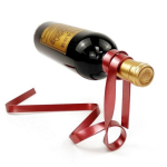 Porte-bouteille magique en forme de ruban rouge