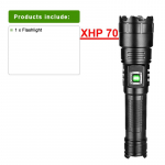Suure V&otilde;imsusega XHP70 LED Taskulamp Alumiiniumisulam USB Laetav 18650 Aku Suumitav Laterna no battery must