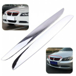 2 tk Eesmise kaitseraua &uuml;lemine kroomitud ABS-katte liist neerukujulise iluv&otilde;re kohal 51137117242 BMW 3. seeriale E90 E91 2006-2008 Silver black
