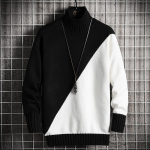 Talvine ilus kampsun meeste Harajuku meeste kampsun paks soe kilpkonnaga pullover Meeste j&otilde;ulukampsunid M tumesinine