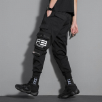 Meeste mood Harajuku haaremip&uuml;ksid, mustad t&auml;navar&otilde;ivad, jooksup&uuml;ksid, mitme taskuga dressip&uuml;ksid, vabaaja hiphopi p&uuml;ksid suvised &otilde;hukesed p&uuml;ksid S must