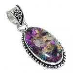 Spiny Oyster Gemstone Handmade 925 Sterling Silver Jewelry Pendant 2.05 t4t50