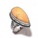 Maligano Jasper Gemstone Handmade 925 Sterling Silver Jewelry Ring Size 9 t3q05