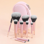 10 tk Mini meigipintslite komplekt puuder lauv&auml;rvi jumestuskreem P&otilde;sepuna Blender peitekreem Beauty Makeup Tools Pintsel Professionaalsed tarvikud roosa
