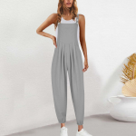 Naiste kevad-s&uuml;gis kombinesoonid, reguleeritavad paelad, vintage &uuml;hev&auml;rvilised varrukateta p&uuml;ksid taskutega S sinine