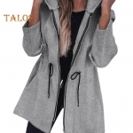 Naiste jope Tuulejope stiilis kapuutsiga pingutusn&ouml;&ouml;r v&ouml;&ouml;koht suured taskud &uuml;hev&auml;rvilised t&otilde;mblukuga termilised pikkade varrukatega jalgrattamatkad matkatreening kevadel S must