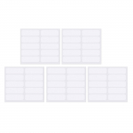 Pakendis 50 triikrauavaba r&otilde;ivasilt K&auml;sitsi kirjutatud pestavate r&otilde;ivaste riidest sildid, peale kirjutatavad kleebised r&otilde;ivaste korrastamiseks L