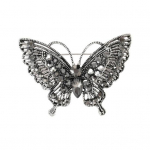 Naiste pross Retro liblika kujuga Rhinestone Decor Libisemisvastane Kulumiskindel &uuml;likond Mantel Kaelus M&uuml;ts Sall Kaunistus Riided N&otilde;el balli&otilde;htu R&otilde;ivas kuldne