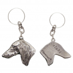 Saluki, Persian Greyhound, Arabian hound, Gazelle hound - Silver-plated dog pendant, handbag decoration, backpack pendant by Art-Dog brand